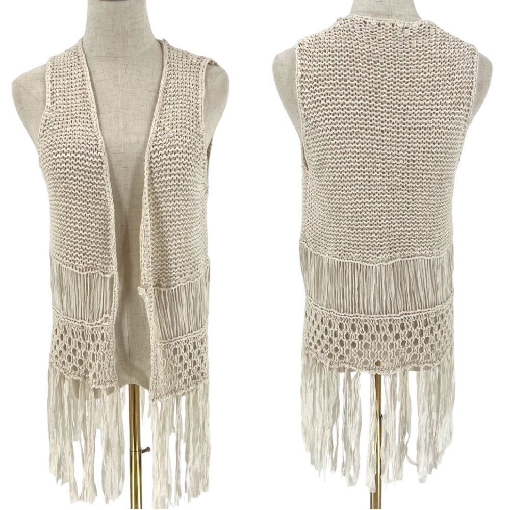 Painted Threads Boho Knit Cardigan Vest
